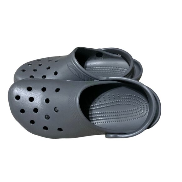 Classic Crocs Gray Unisex Clogs W/ Adjustable Back Strap Lightweight Water-Resis - Picture 6 of 10